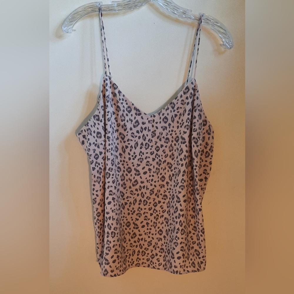 Nine West leopard print strap top size L